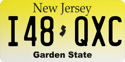 NJ license plate I48QXC