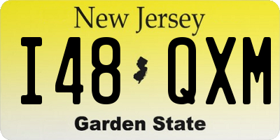 NJ license plate I48QXM