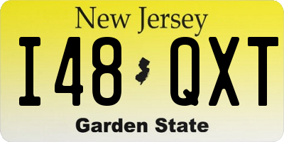 NJ license plate I48QXT