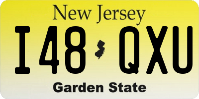 NJ license plate I48QXU