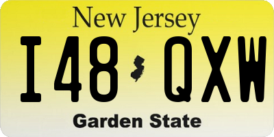 NJ license plate I48QXW
