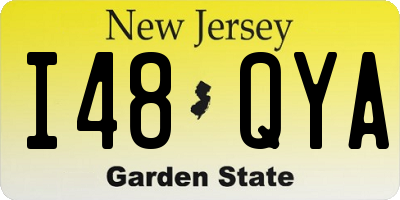 NJ license plate I48QYA