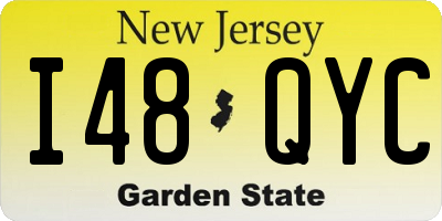NJ license plate I48QYC