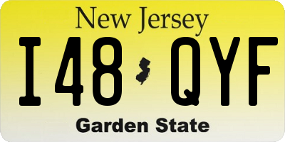 NJ license plate I48QYF