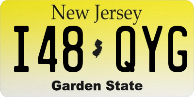 NJ license plate I48QYG