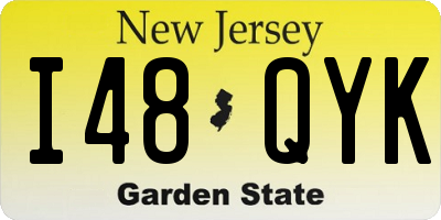 NJ license plate I48QYK