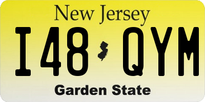 NJ license plate I48QYM