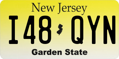 NJ license plate I48QYN