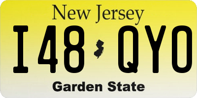 NJ license plate I48QYO