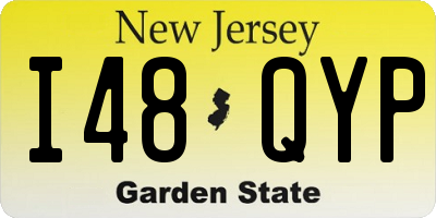 NJ license plate I48QYP