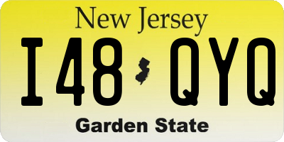 NJ license plate I48QYQ
