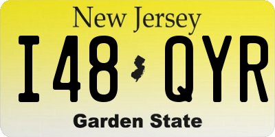 NJ license plate I48QYR