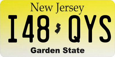 NJ license plate I48QYS