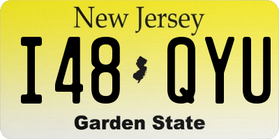 NJ license plate I48QYU