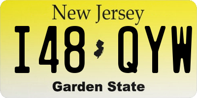 NJ license plate I48QYW
