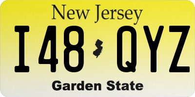 NJ license plate I48QYZ