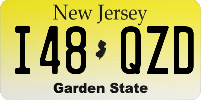 NJ license plate I48QZD