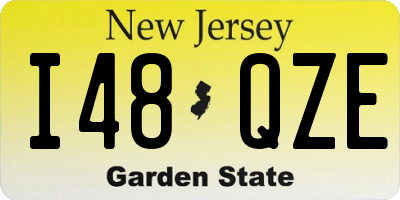 NJ license plate I48QZE