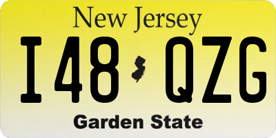 NJ license plate I48QZG