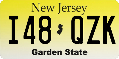 NJ license plate I48QZK
