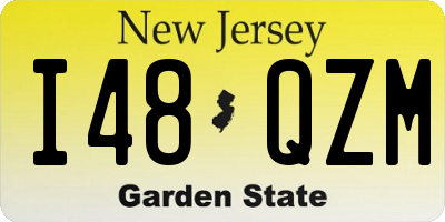 NJ license plate I48QZM