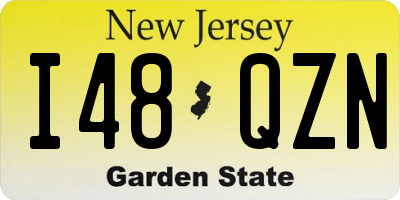 NJ license plate I48QZN