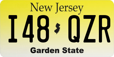 NJ license plate I48QZR