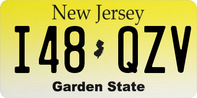 NJ license plate I48QZV