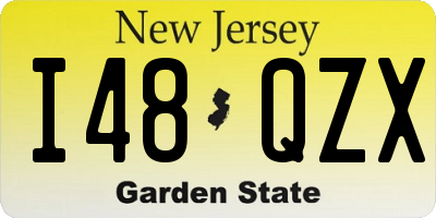 NJ license plate I48QZX