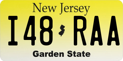 NJ license plate I48RAA