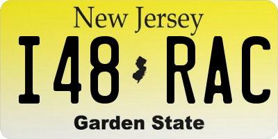 NJ license plate I48RAC