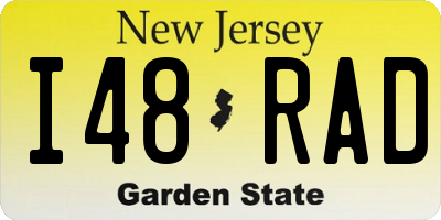 NJ license plate I48RAD