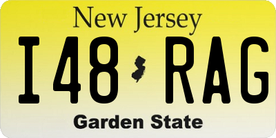 NJ license plate I48RAG