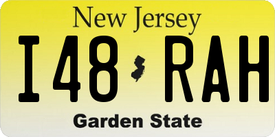 NJ license plate I48RAH
