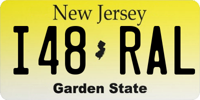 NJ license plate I48RAL