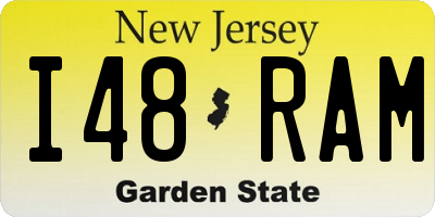 NJ license plate I48RAM