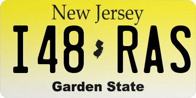 NJ license plate I48RAS