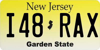 NJ license plate I48RAX
