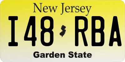 NJ license plate I48RBA