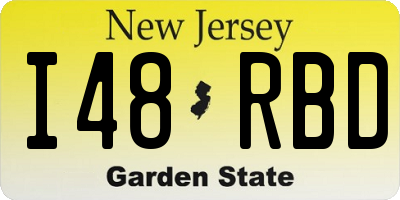 NJ license plate I48RBD
