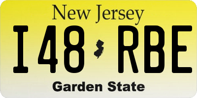 NJ license plate I48RBE