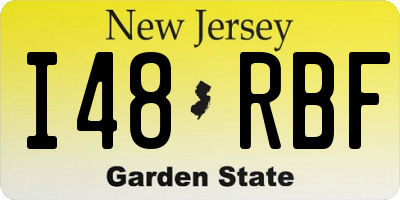 NJ license plate I48RBF