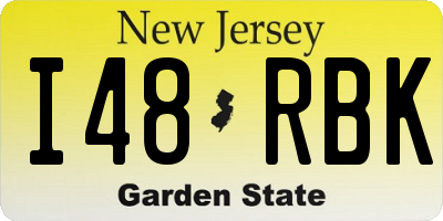 NJ license plate I48RBK