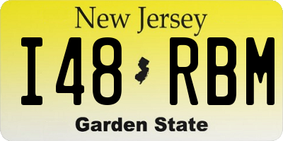 NJ license plate I48RBM