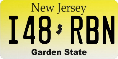 NJ license plate I48RBN
