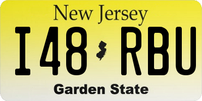 NJ license plate I48RBU