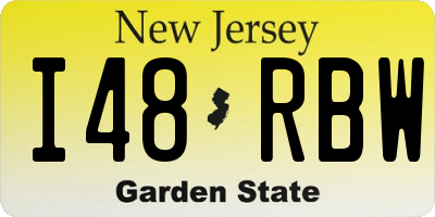 NJ license plate I48RBW