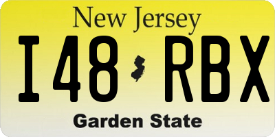 NJ license plate I48RBX
