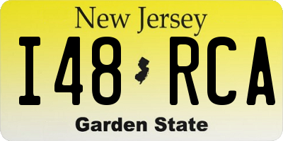 NJ license plate I48RCA