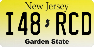 NJ license plate I48RCD